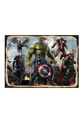 Ahşap Mdf Puzzle Yapboz Captain America, Hulk Ve Kahramanlar 120 Parça 25*35 Cm TYC00426906954