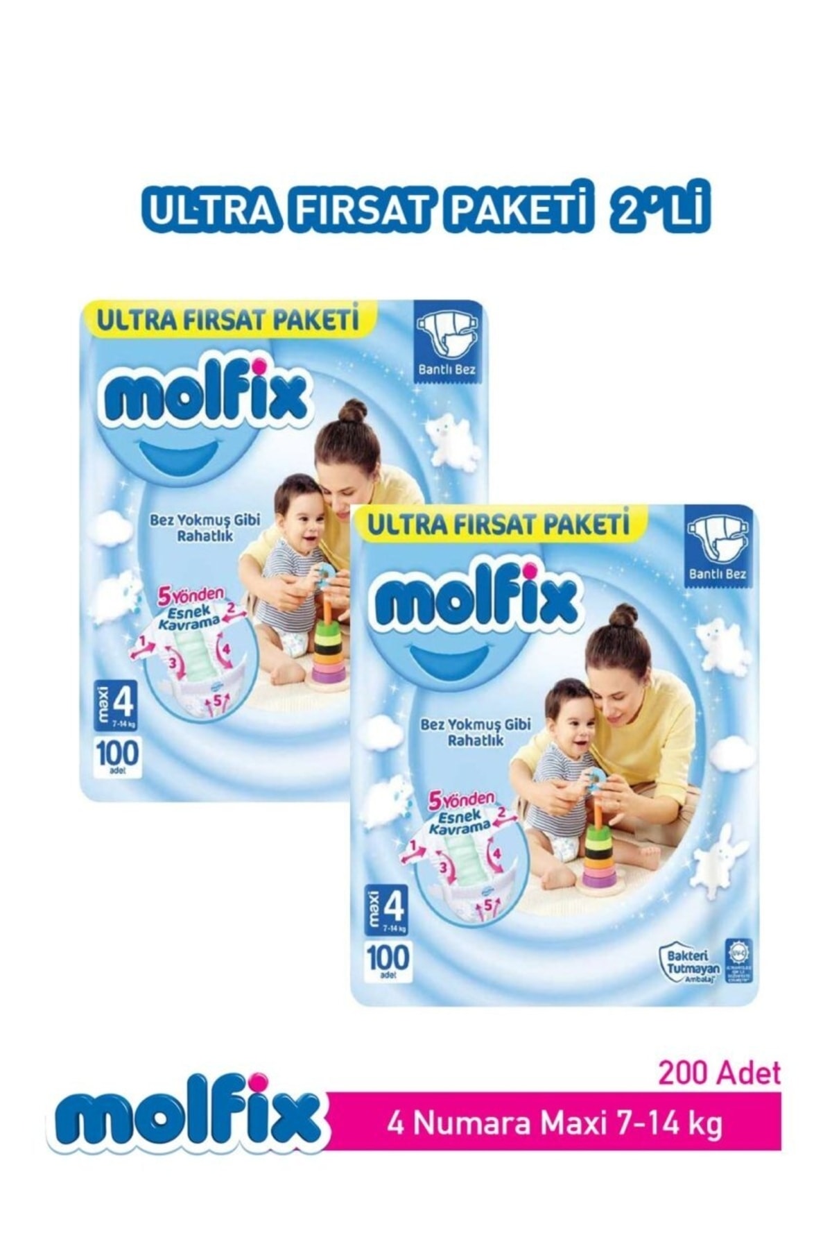 Molfix 3d 4 Beden Maxi 200 Adet Ultra Fırsat Paketi