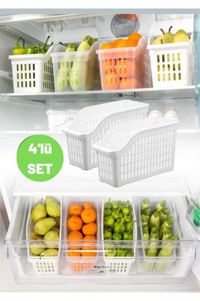 4'lü Buzdolabı Içi Sebze Meyve Düzenleyici Organizer alamut100