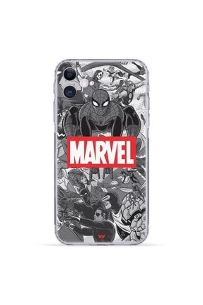 Iphone 8 Uyumlu Marvel Heroes Comics Desenli Kamera Korumalı Şeffaf Siyah Silikon Telefon Kılıfı TX77753EFF38004