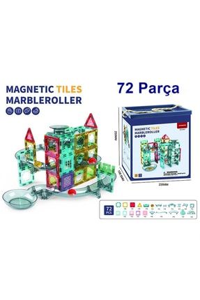 Top Yuvarlama Oyun Seti Magnetic Tiles Marbleroller 72 Parça eğitici-manyetik-lego