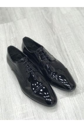 Hakiki Deri Siyah Rugan Kalsik Erkek Ayakkabı ATNC01