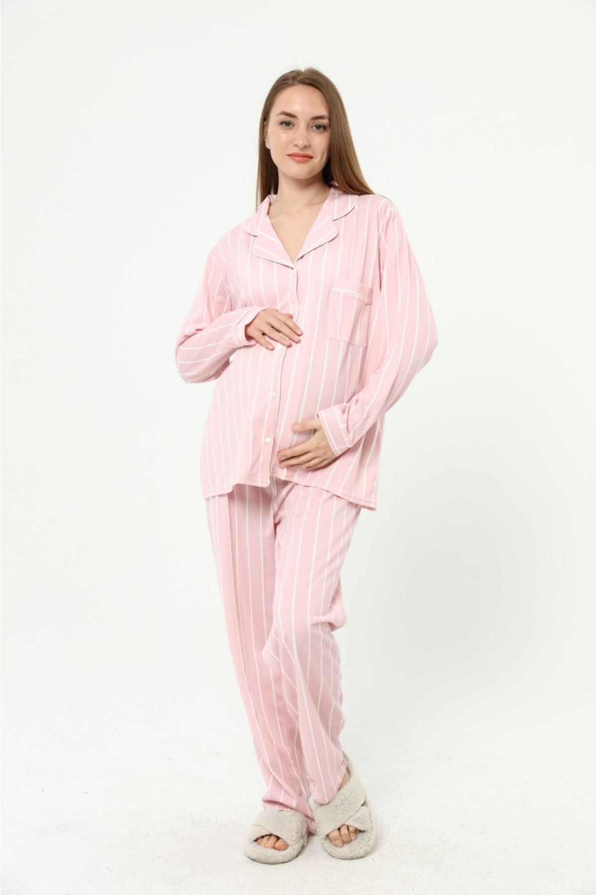 Plus Size 100% Cotton Maternity Nursing Pajama Set Loose Fit Sleepwear Sets  For Pregnant Women LJ201114 From Jiao08, $24.22