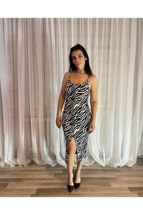 Zebra Desen Elbise 61616,