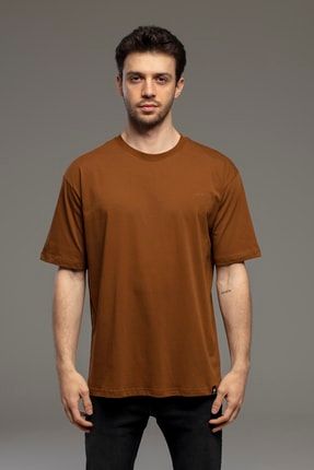 Kahverengi Basic Oversize T-shirt Ct22y-y763 CT22Y-Y763-031
