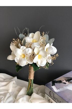 Yeni Sezon Manolya Gelin Buketi-gelin Çiçeği-damat Yaka Çiçeği 2 Li Set LVN-58767454