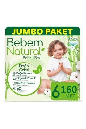 Bebem Bebek Bezi Natural 6 Beden:(15+kg) Extra Large 160 Adet bebem160