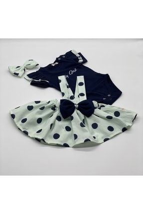 Kız Bebek 3'lü Krep Elbise EG1026