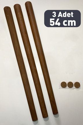 Boyalı Ahşap Sehpa - Sandalye - Tabure Ayağı ''54cm'' 3 Adet VH109