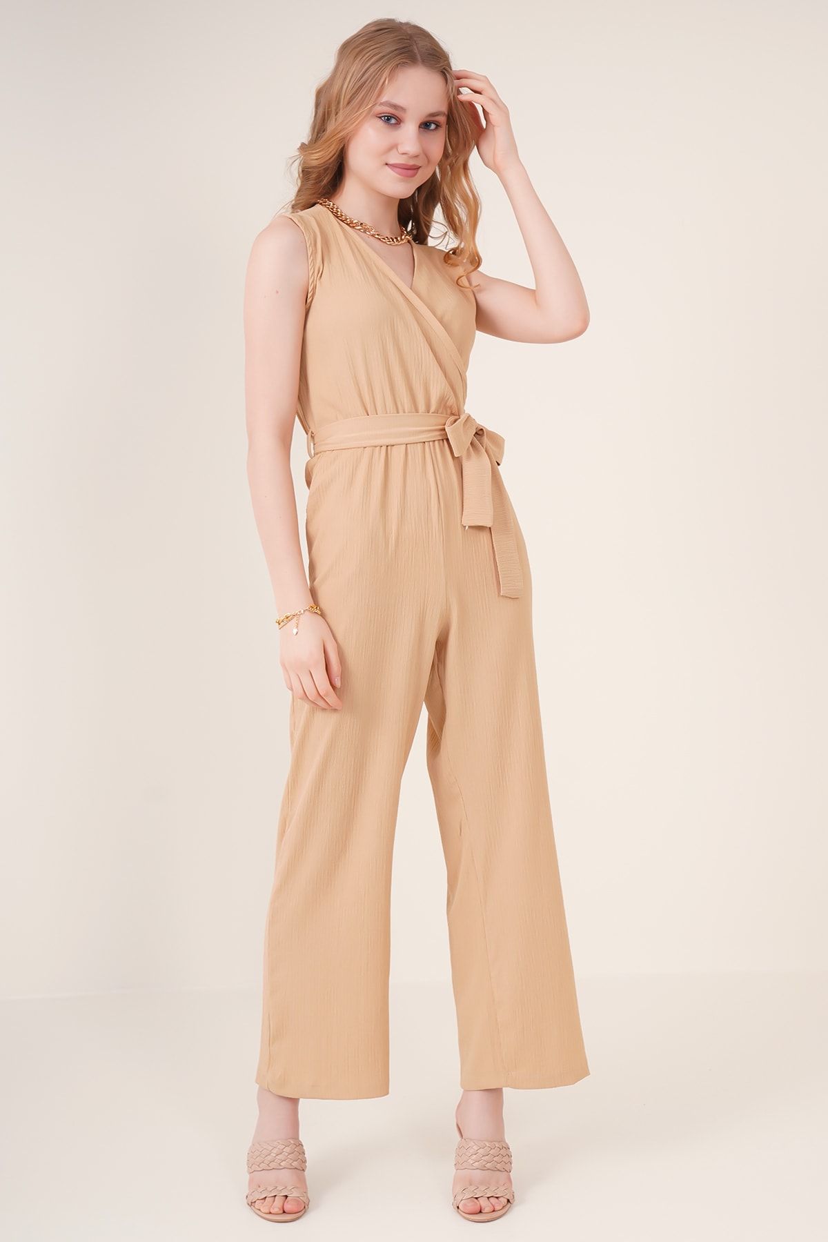 Bigdart-7021 Knitted Overalls - Biscuit 3