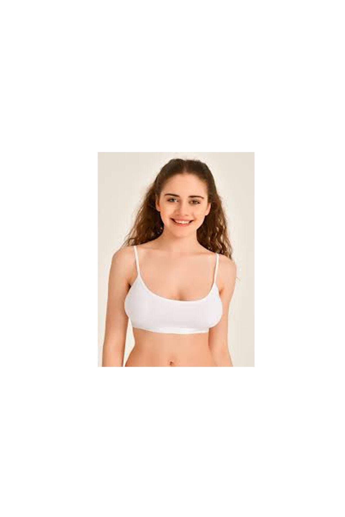 Ince Ip Askılı Lüx Bambu Pedli Bralet Büstiyer Sütyen (hediyelik - Bej Renk) — görsel 4 · FGTAHJA