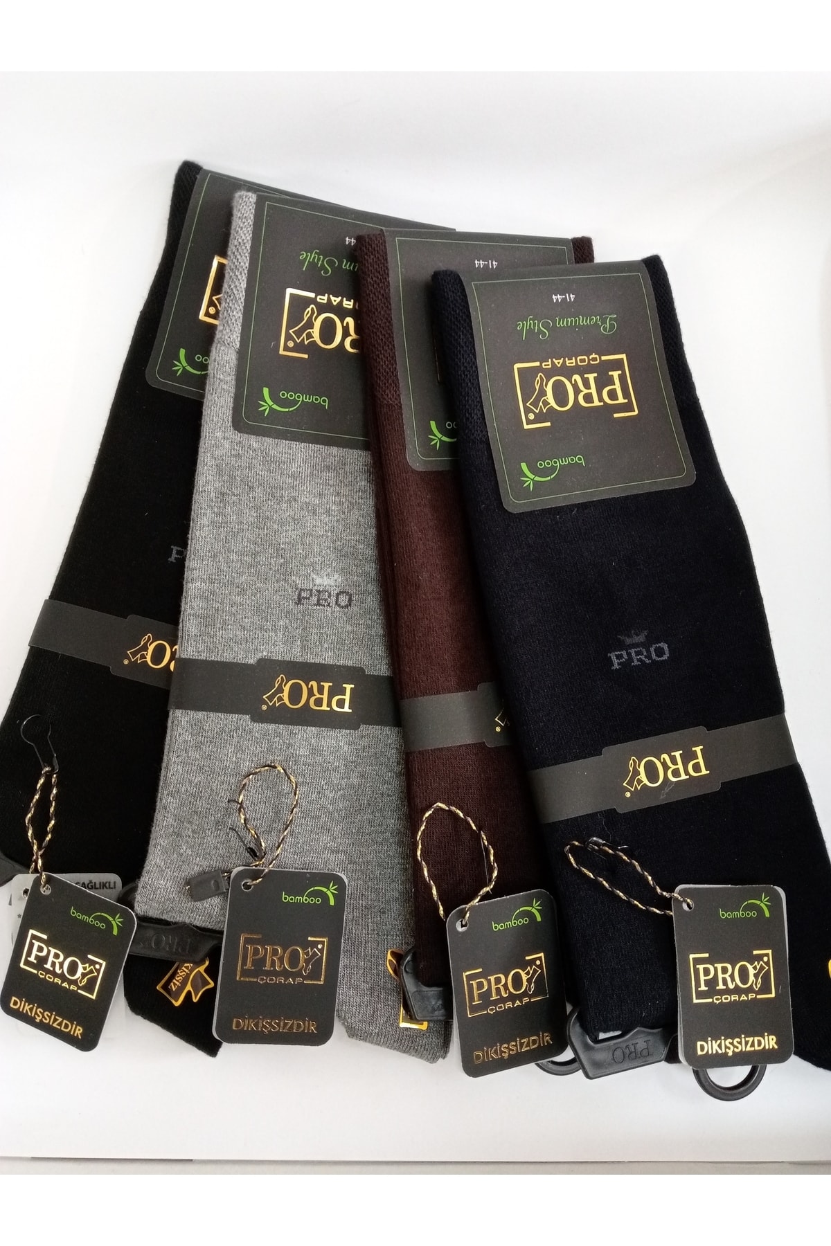 PRO Premium Bambu Dikişsiz Erkek Soket Çorap 12'li Paket ON8590