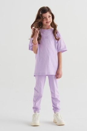 Kız Çocuk Oversize Lila T-shirt S22001010006