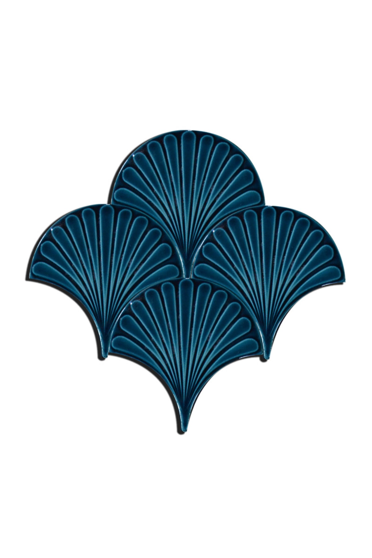 Kütahya Çini Yapı Tasarım Ss02-05 Istiridye Mavi Karo 1 Adet