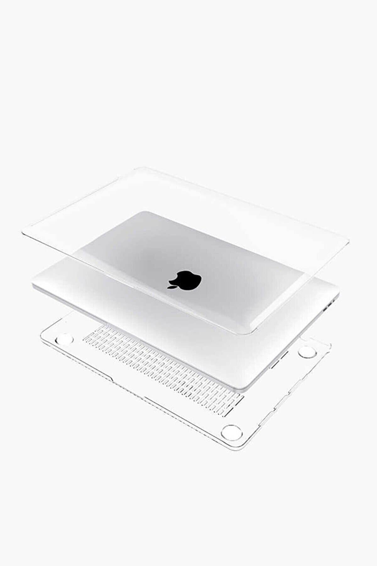 Macbook Pro 13"  2020 Uyumlu M1 Çip A2338 Şeffaf Kılıf Koruyucu Kapak 3