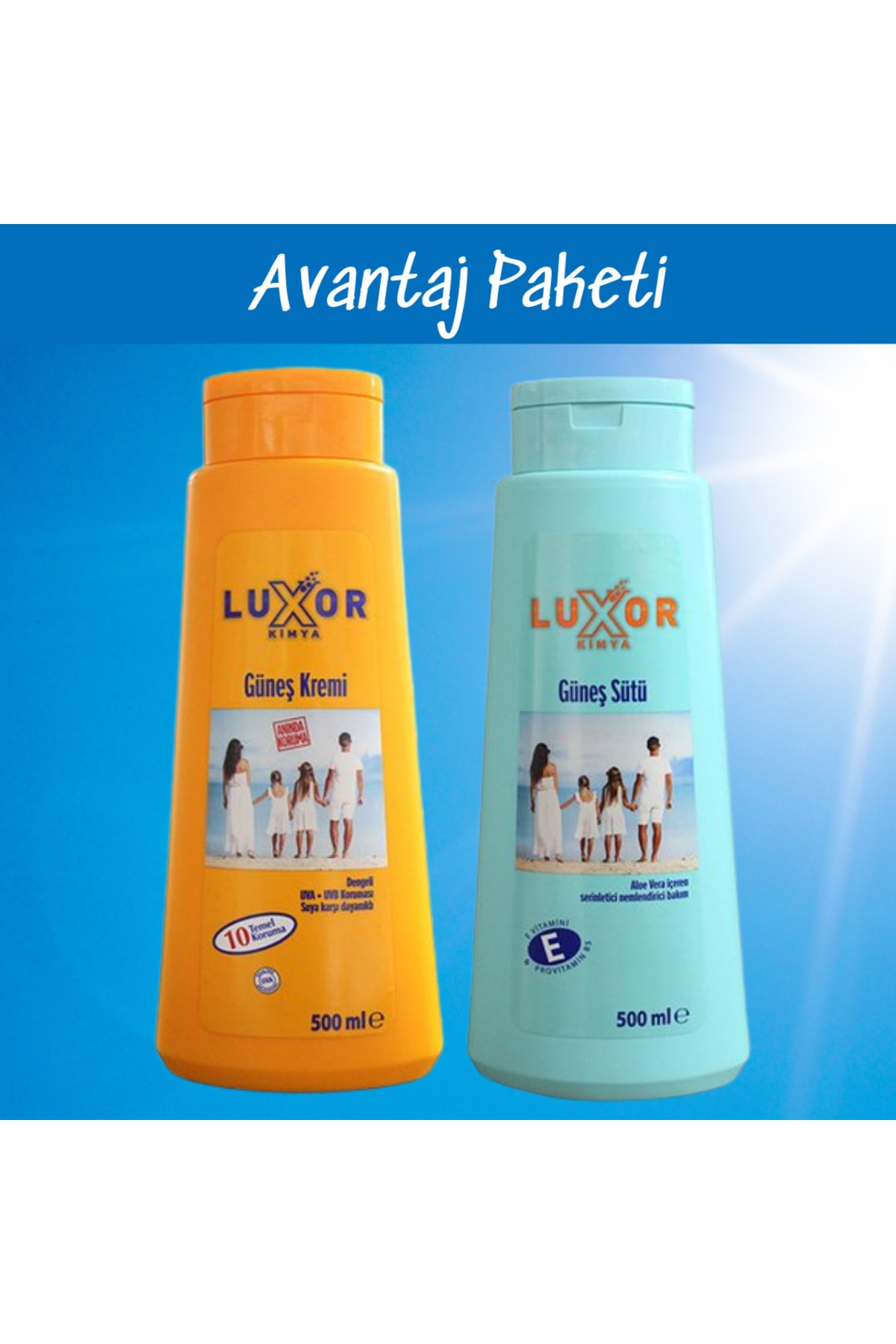 Güneş Kremi Ve Güneş Sütü 2li Avantajlı Set — GKGS500