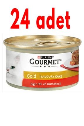 GourmetGold Savoury Cakes Sığır Etli Domatesli Konserve 85Gr 24 lü Avantaj Paketi 49897