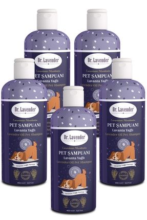 Lavanta Yağlı Köpek Şampuanı 400 ml Antiseptik Pet Şampuan 5 Adet 4985675