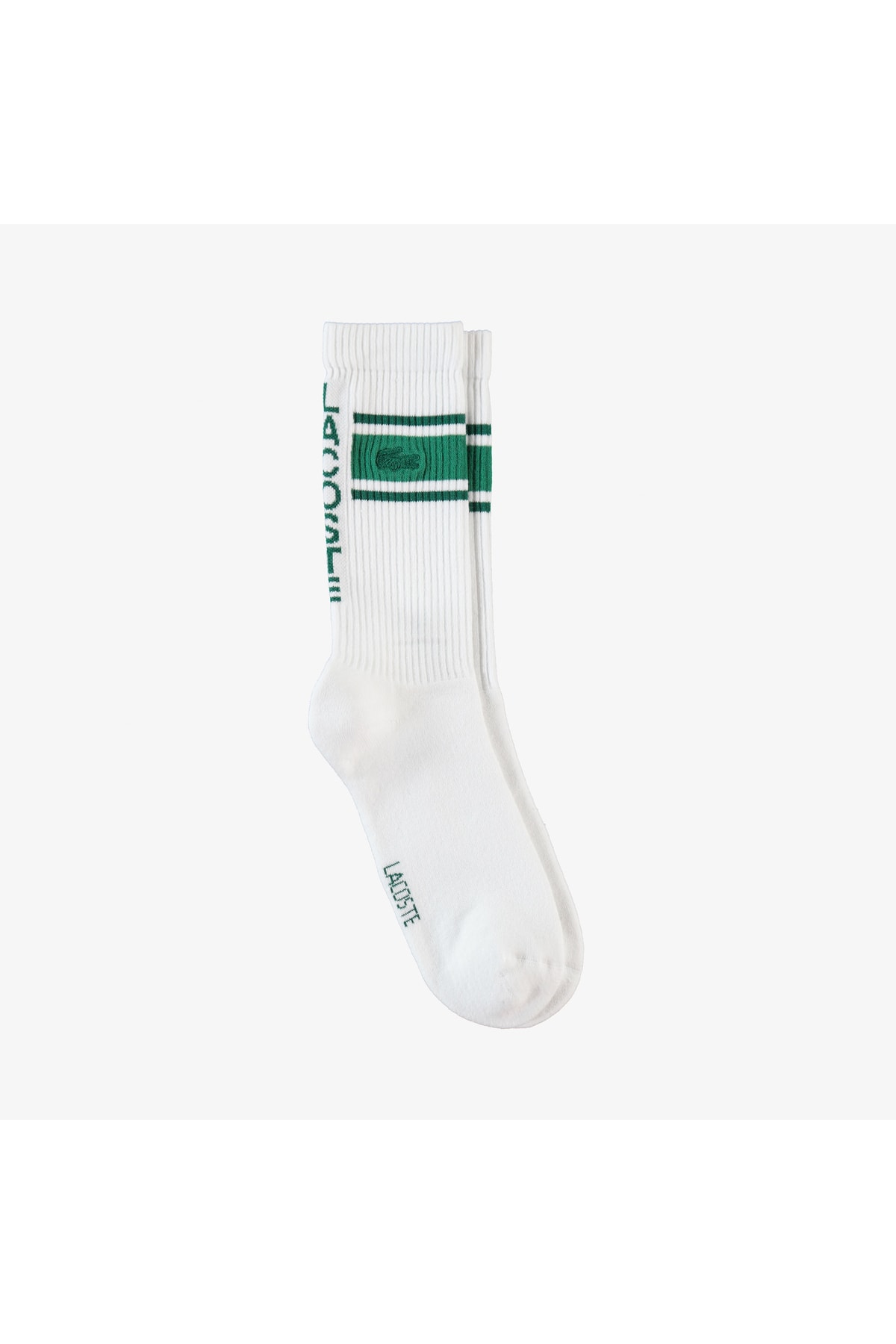 Lacoste Erkek Uzun Baskılı Beyaz Çorap RA0214