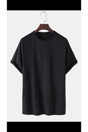 Unisex Oversize Siyah T-shirt SWTDP0001022