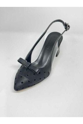 Kadın Tül Ve Puantiyeli Abiye Ayakkabı 17-1001-22y Siyah 22YFELES1001-KSY
