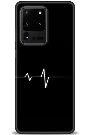 Samsung Galaxy S20 Ultra Kılıf Hd Baskılı Kılıf - Kalp Ritmi + Temperli Cam amsm-s20-ultra-v-16-cm