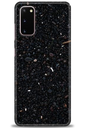 Samsung Galaxy S20 Kılıf Hd Baskılı Kılıf - Black Stone + Temperli Cam nmsm-s20-v-62-cm
