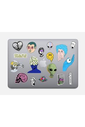 Sticker - Depression Sanat Temalı Laptop Notebook Tablet Telefon Sticker Set2 NRS95