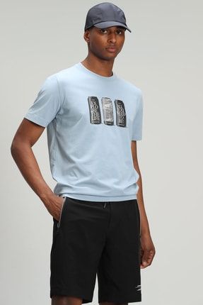 Chrıst Modern Grafik T- Shirt Mavi 111020114