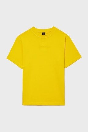 Unisex Çocuk Oversize Sarı T-shirt S22001010012