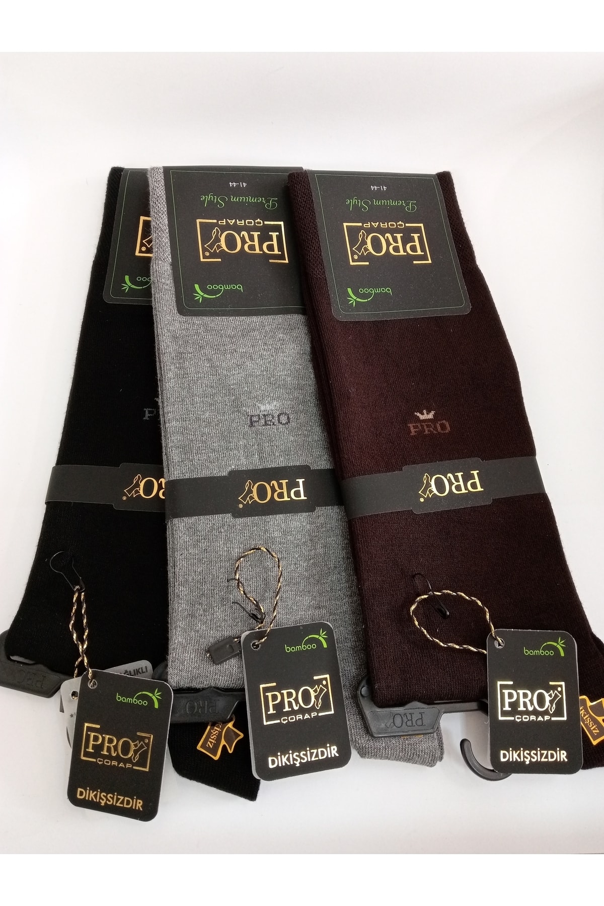 PRO Premium Bambu Dikişsiz Erkek Soket Çorap 12'li Paket