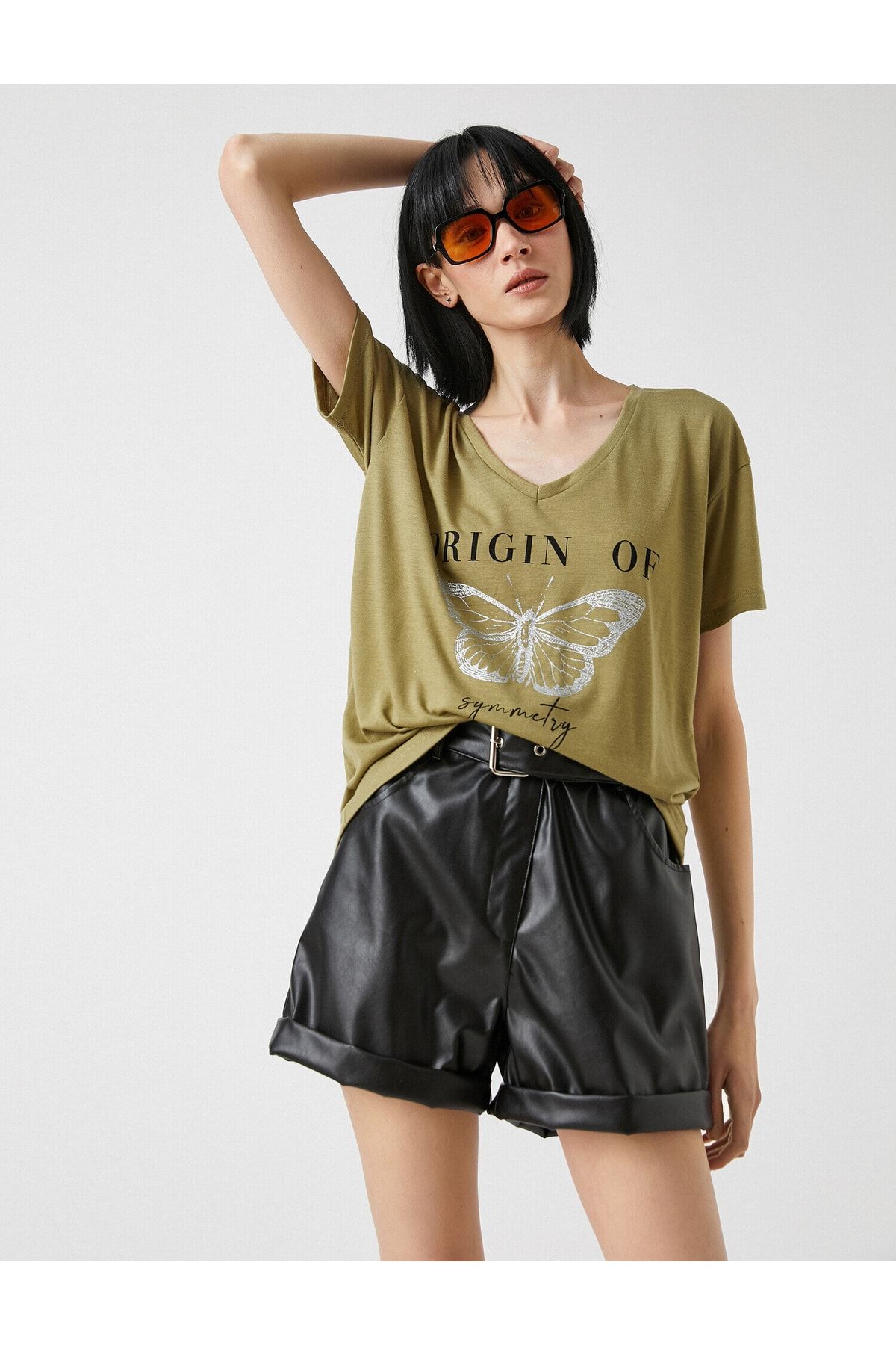 Koton T-Shirt Khaki Regular Fit