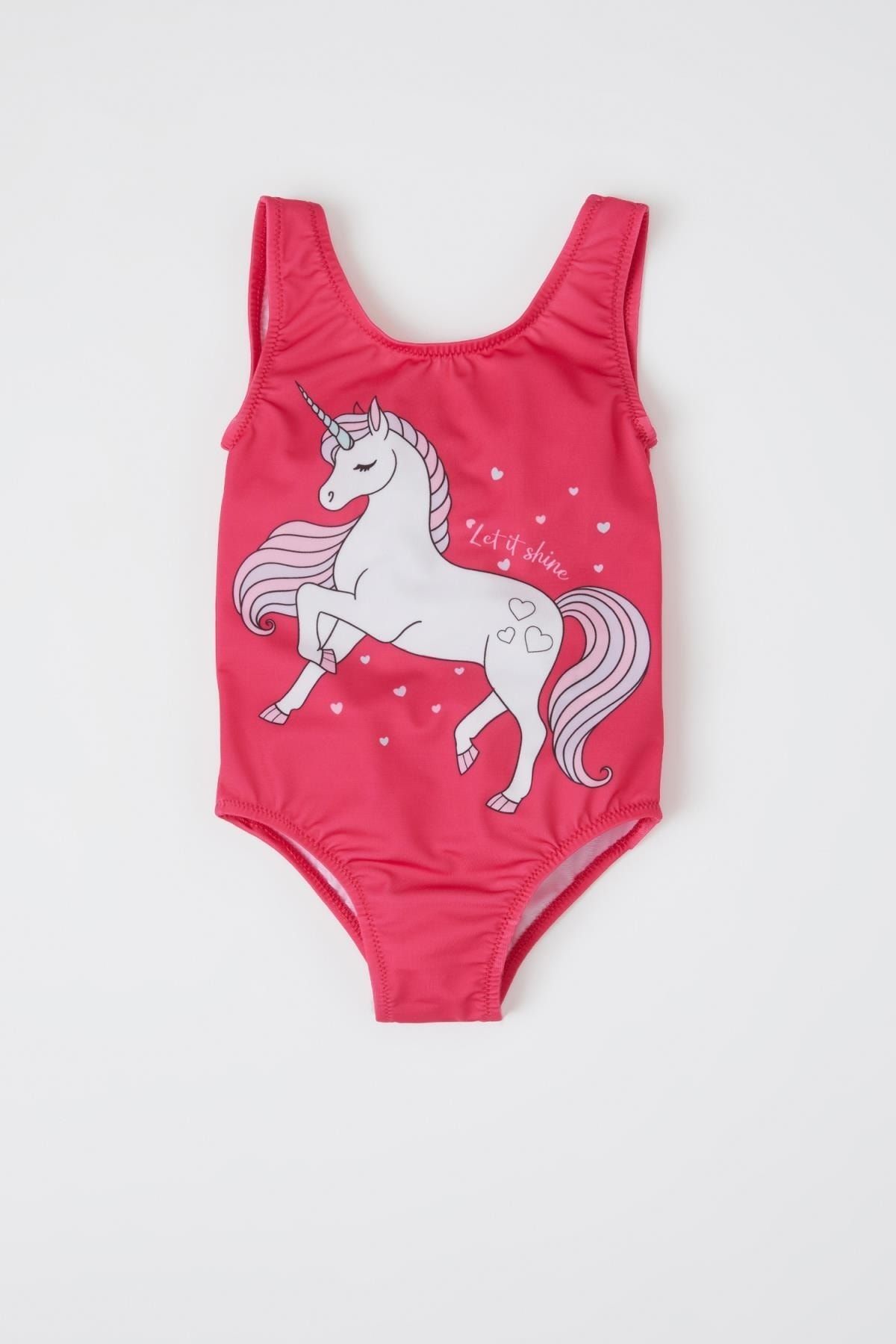 Defacto Baby Girl Unicorn Printed Swimsuit Trendyol