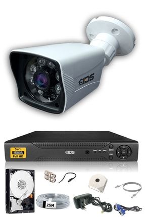 - 1 Kameralı 5mp Sony Lensli 1080p Fullhd Güvenlik Kamerası Sistemi - Cepten Izle - 250dış DS-2021HD-SET1-250-X