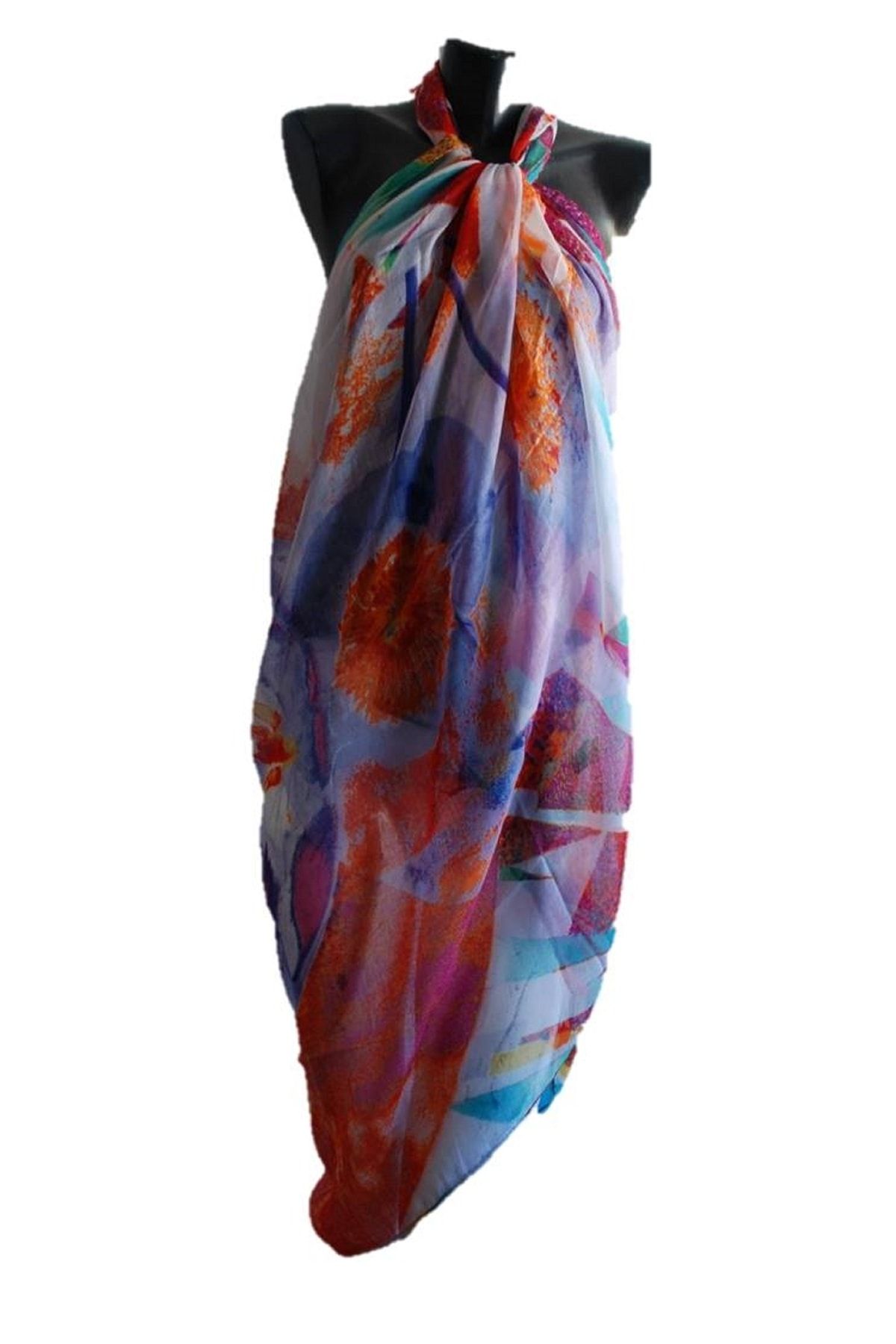 chacklin-Violet M4 Patterned Pareo/sarong (110 X180 Cm) 3