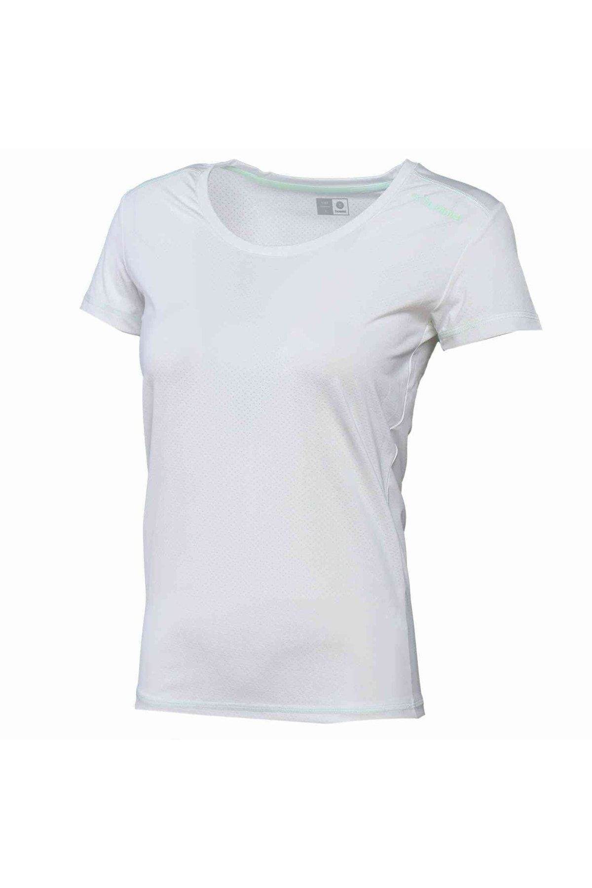 تی شرت سفید زنانه مورگانا آستین کوتاه t shirt hummel