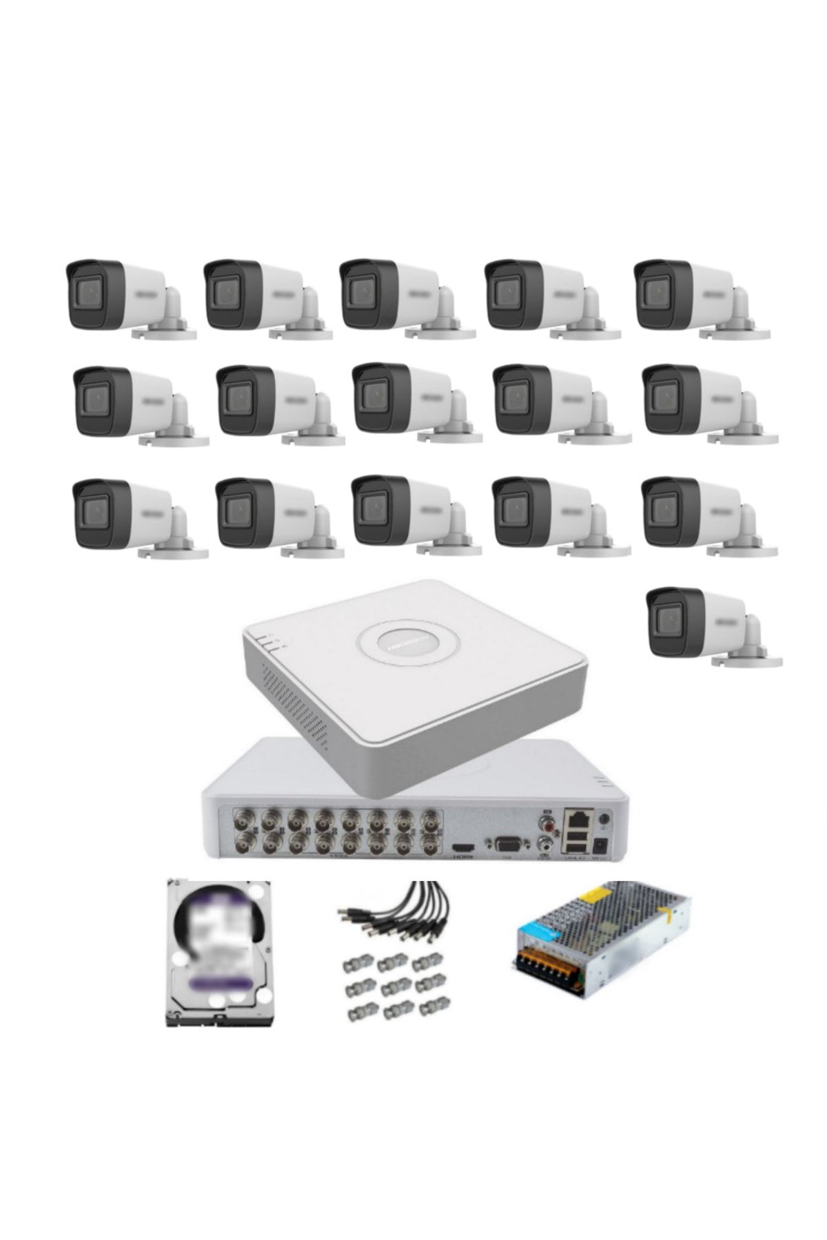 Hıkvısıon 16 Kameralı Güvenlik Kamera Hazır Set 2 TB