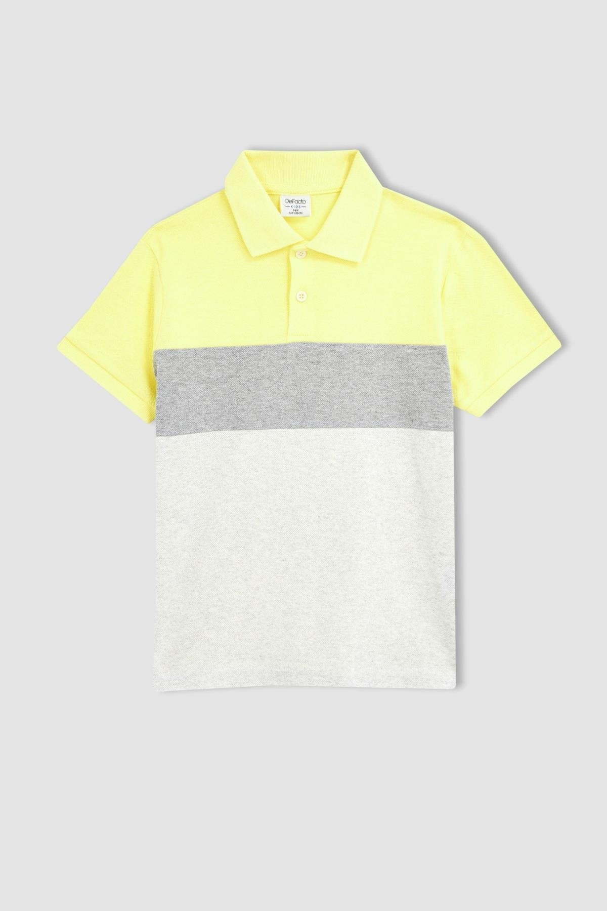 DeFacto Poloshirt Gelb Regular Fit