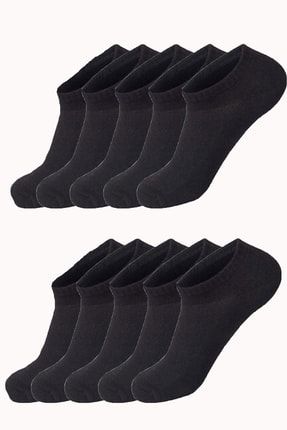 10lu Kadın Erkek Görünmez Çorap Düz Renk Pamuklu Klimalı Ekonomik TYC00426979017
