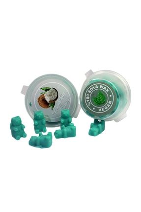 Yeşil Gummy Bear Jelibon Ayıcık Şeklinde H.cevizi Mum Buhurdanlık Oda Kokusu 12 Adet RC1111J