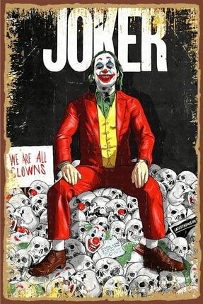 Joker We Are All Retro Ahşap Poster atc420-1362