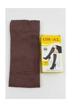 Kadın Dizaltı Pantolon Çorabı 40 Denye Sarı Kutulu | 86-vizon | oraldizaltı40hobi