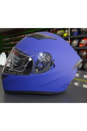 Jk-21 Full Face Mat Mavi Kask ALO63