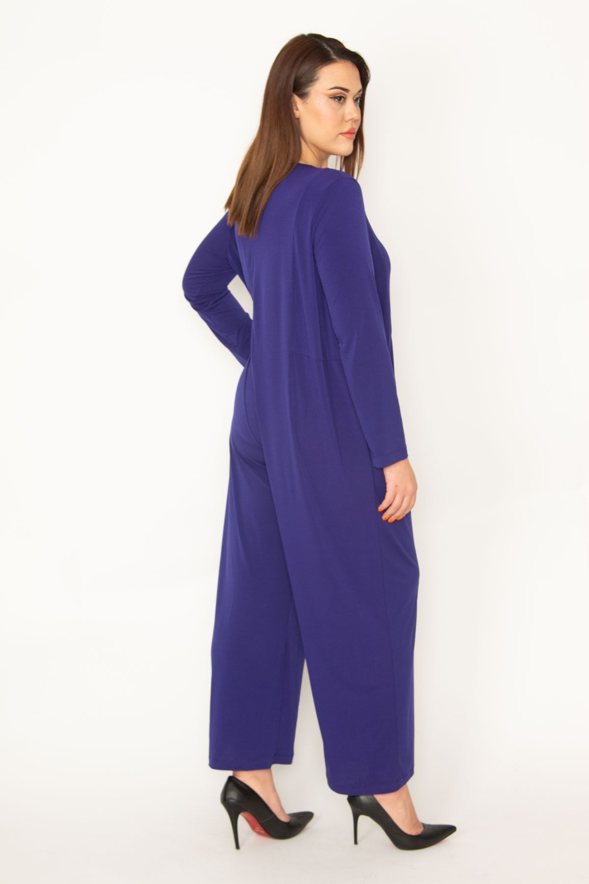Purple wide 2025 leg jumpsuit
