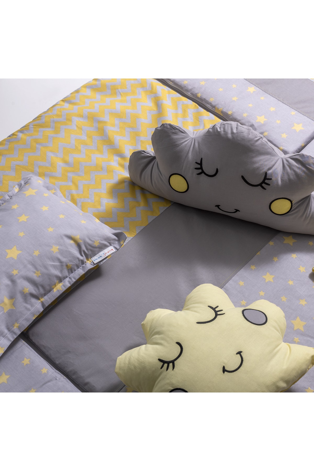 Mini Baby Figürlü Sarı Beşik Bebek Uyku Seti 60x120 fotoğrafı 6 (önizleme)