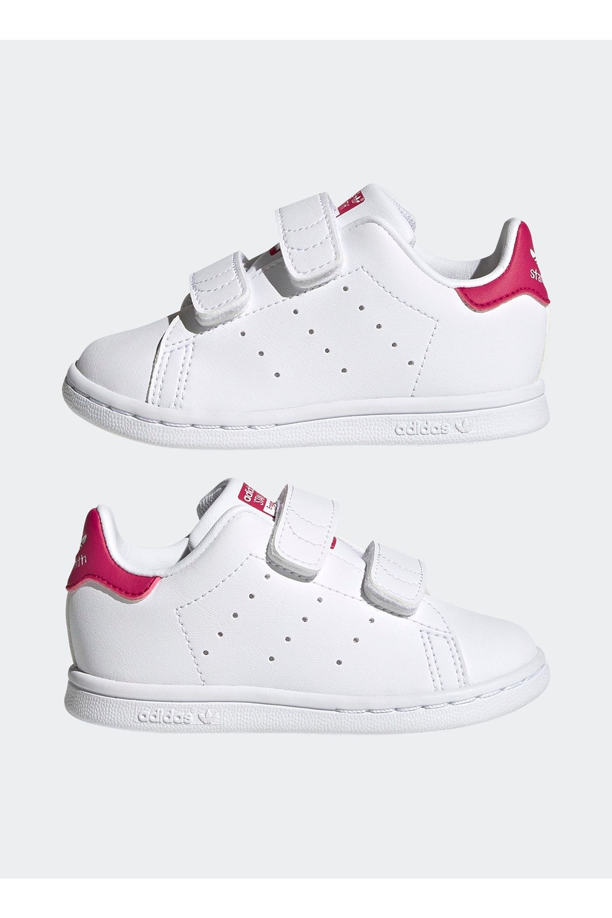 adidas-Fx7538 Stan Smith Cf I White – Różowe damskie buty do chodzenia 3