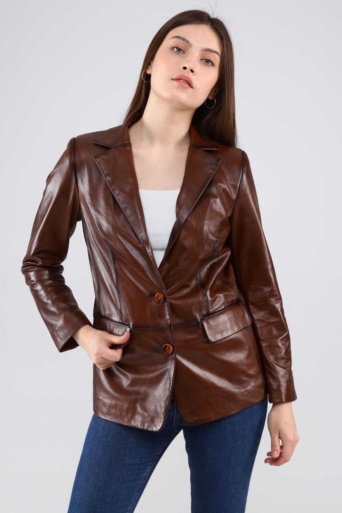 CE-YIL LEATHER PRODUCTS Кожаный пиджак blzrcktt01111