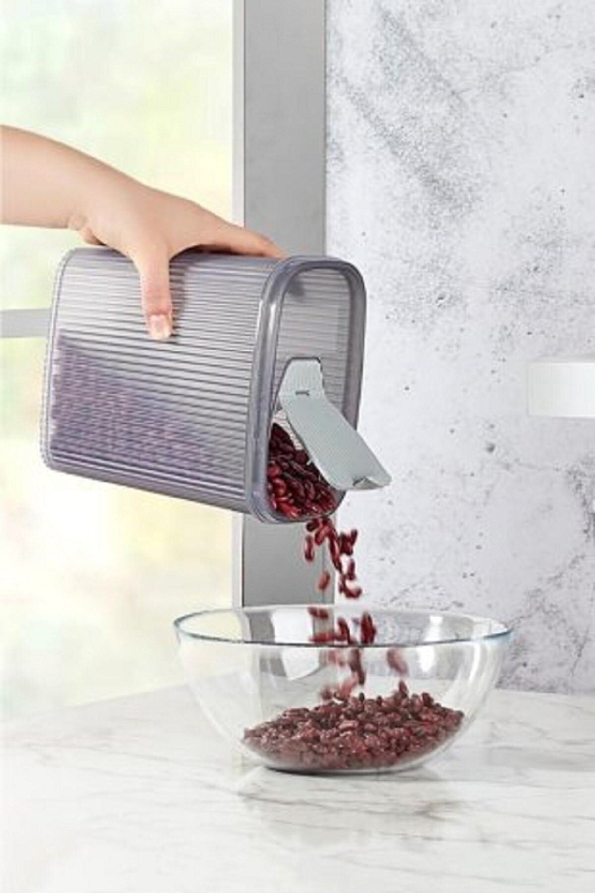 Bayev-Practical Lid Food Pulses Storage Container 5 Pieces 4000 Ml 3