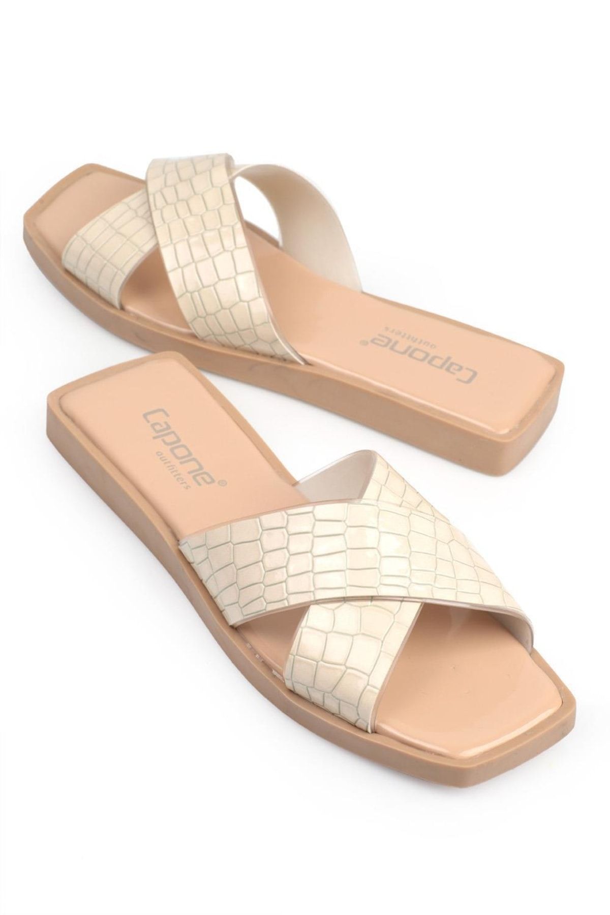 Capone Outfitters-Παντόφλες Capone Cross διαφανές λουράκι 3