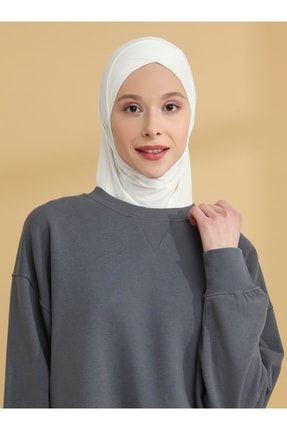 Çapraz Hijab Spor Bone - Krem - Tuva 8191095